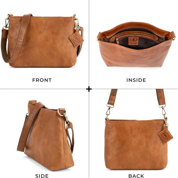 Vintage Leather Shoulder Bag Small Crossbody Purse Women Durable Stylish - Picture 6 of 10